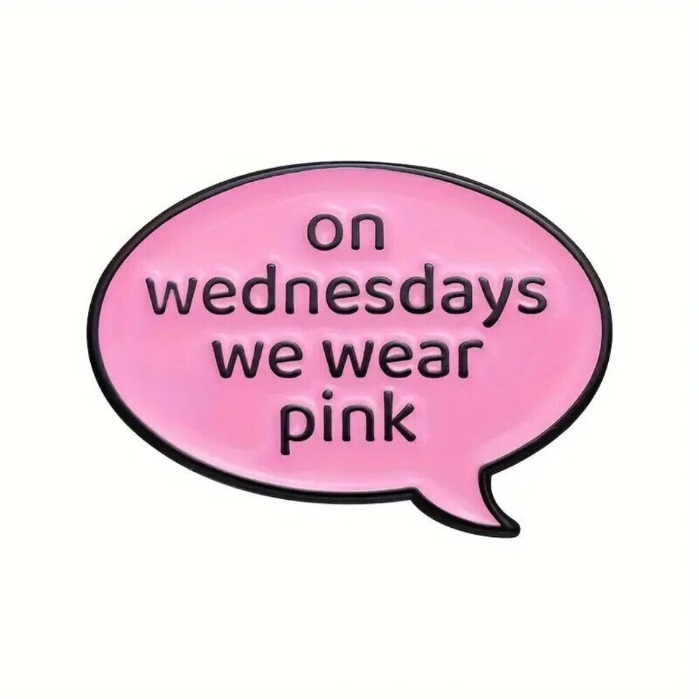 MEAN GIRLS 'ON WEDNESDAYS WE WEAR PINK' ENAMEL PIN LAPEL PIN BROOCH NWT